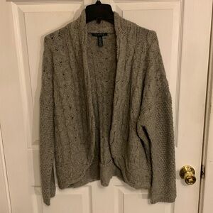Lauren Ralph Lauren Grany Core Cable Knit Wool Blend Women’s Cardigan Sweater 1X